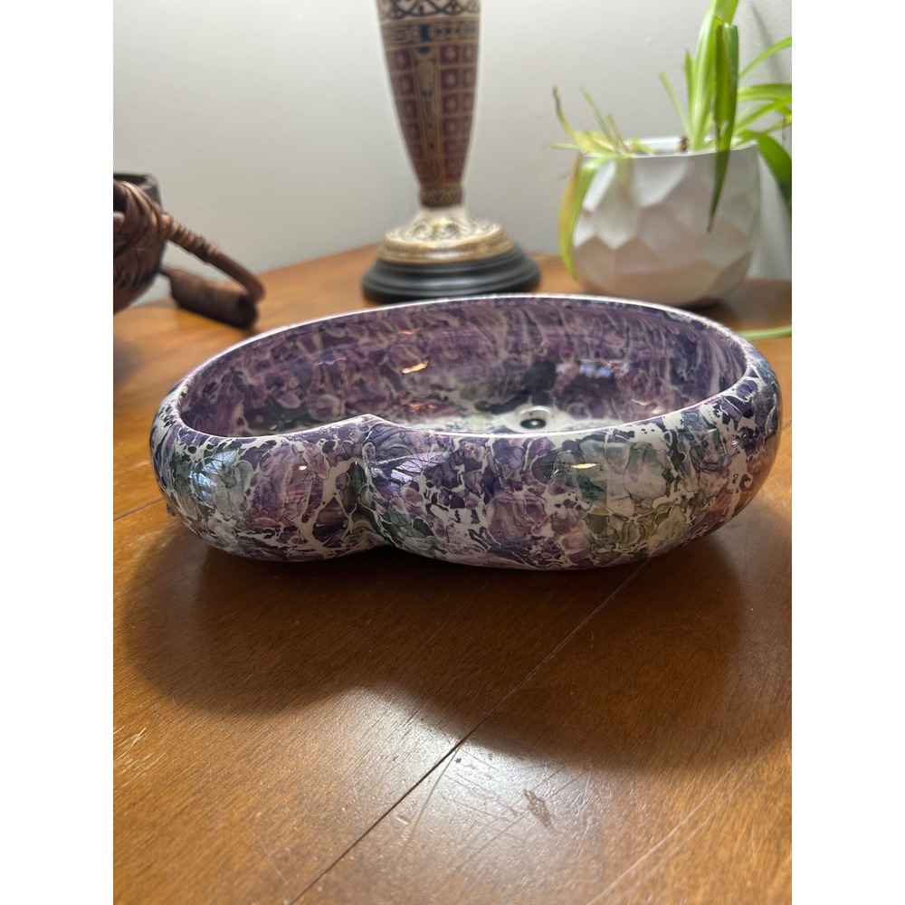 VINTAGE McCOY pottery Cascade Line centerpiece bowl mcm